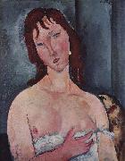 Amedeo Modigliani Junge Frau oil painting on canvas